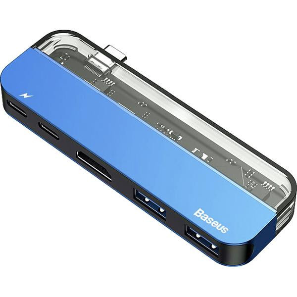 USB-хаб Baseus Transparent Series Dual Type-C Multifunctional HUB Adapter (CAHUB-TS03)
