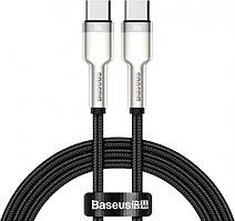 Кабель Baseus Cafule Metal Type-C to Type-C 100W 2 м Black (CATJK-D01)