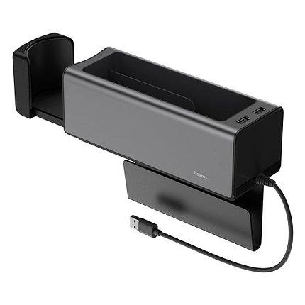 Автомобільний органайзер Baseus Deluxe Metal Armrest Console Organized Black (CRCWH-A01)