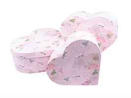 Комплект подарункових коробок у формі серця W-5539 28*11 см (3 шт)