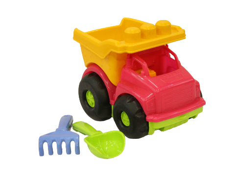 Детская пластиковая игрушечная машинка Тотошка" № 1 самосвал для ребенка с набором для песочницы - фото 1 - id-p1458111720