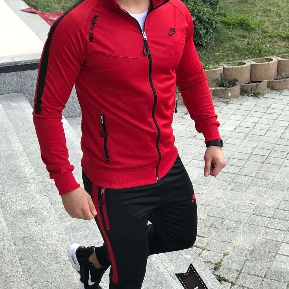 Чоловічий спортивний костюм Nike, червоний Найк