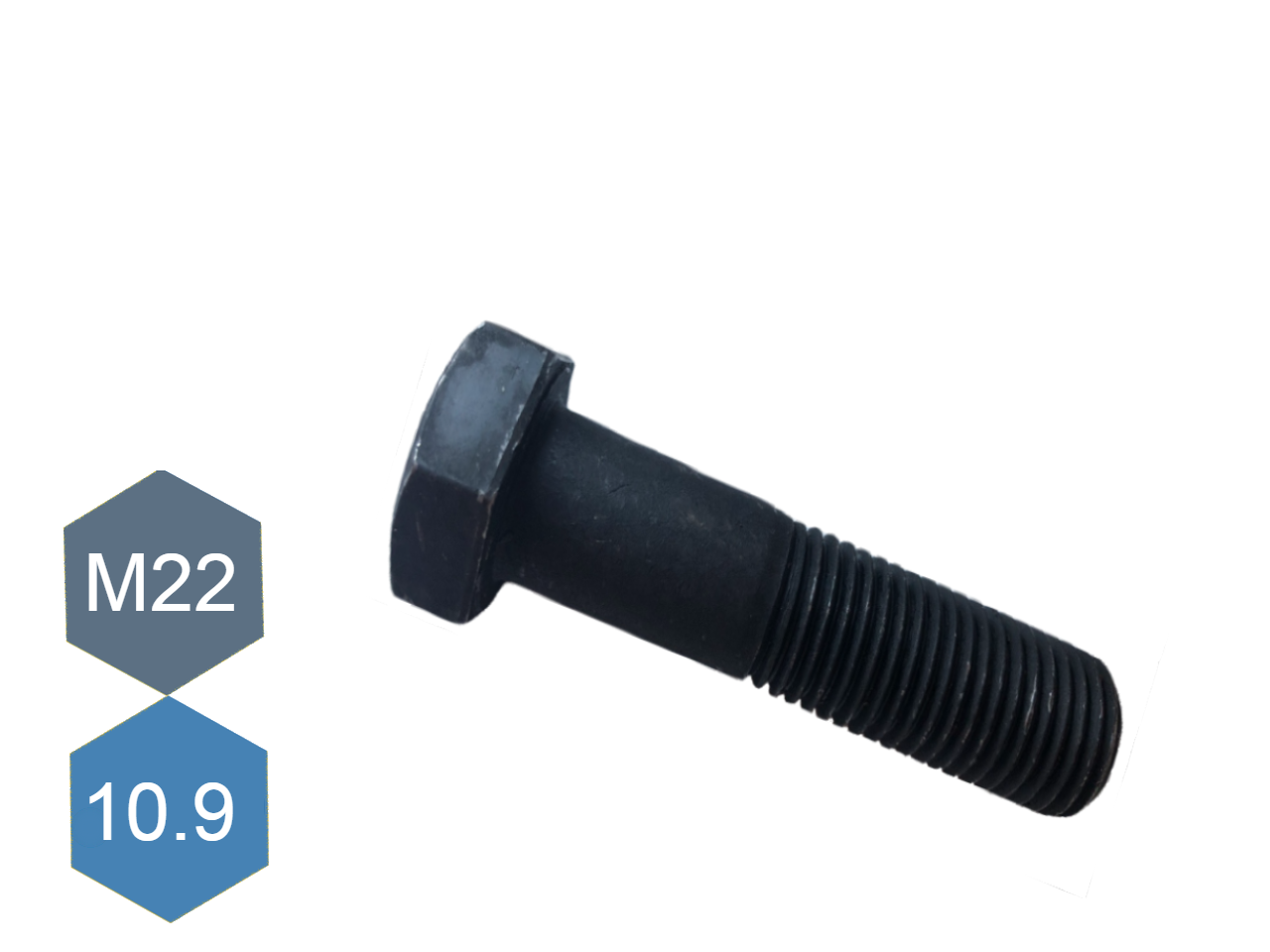 Болт M22х100 шестигранний DIN 931, ГОСТ 7796-70, ГОСТ 7798-70 клас міцності 10.9