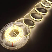 Светодиодная лента теплый свет LED с клейкой основой 8мм 9.6W/м 120 LED/м IP65 MTK-600WWF3528-12