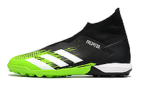 Сороконожки Adidas Predator 20.3 Laceless TF black/lightgreen