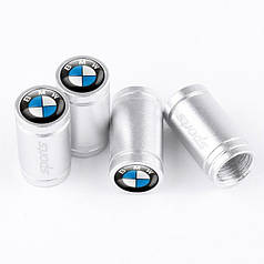 Ковпачки на ніпель для автомобіля БМВ Alitek Sports Silver BMW (4 шт.)