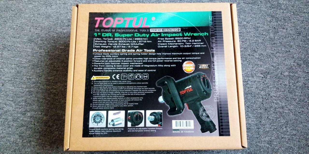 Пневмогайковерт 1" 2983N/m 5500об/хв 5,7 кг Super Duty KSAC3220 TOPTUL