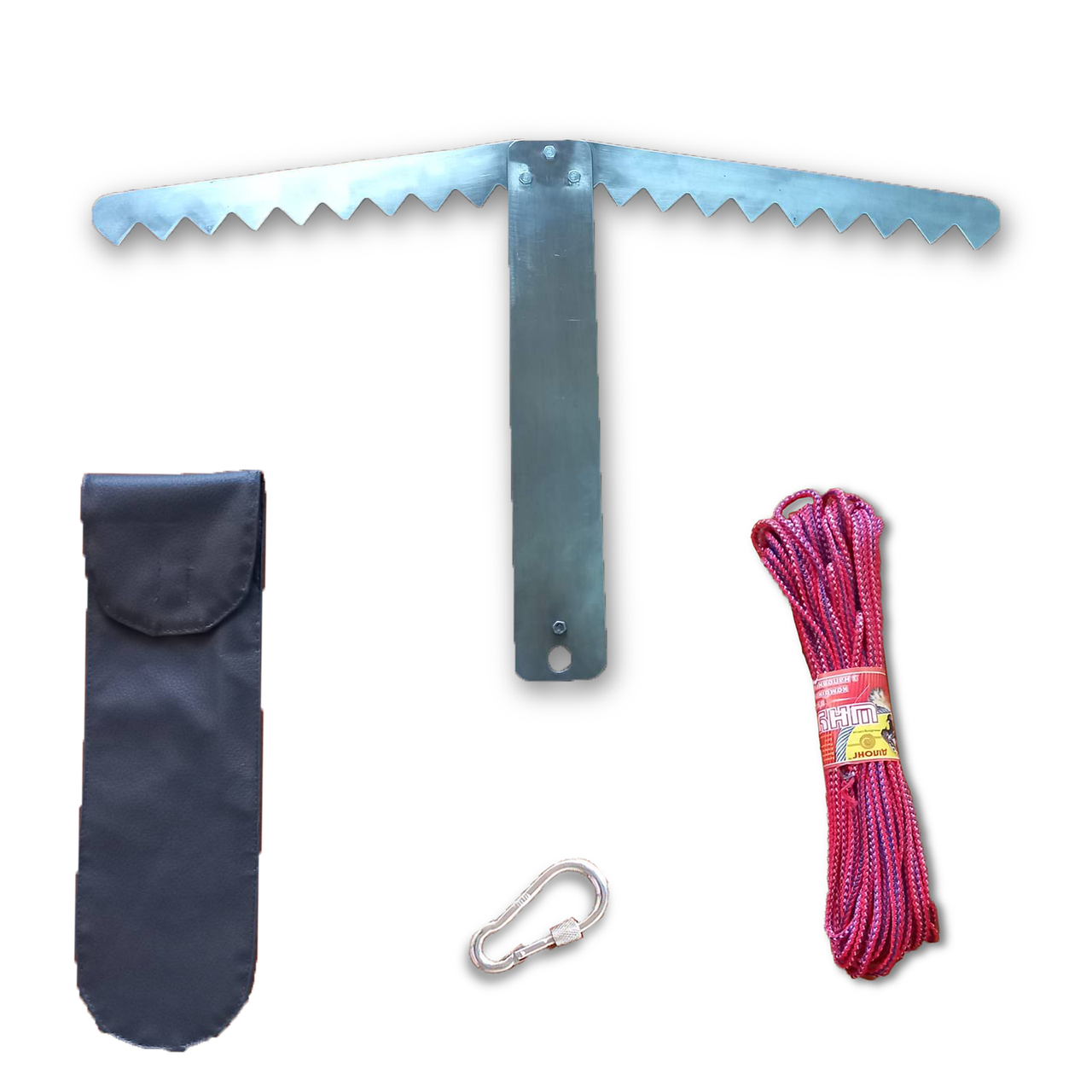 Коса донна т-подібна з нержавіючої сталі Комплект мотузка+чохол+карабін, фото 1