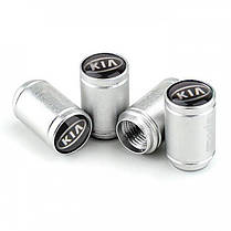 Ковпачки на ніпель для авто Кіа Alitek Sports Silver Kia (4 шт), фото 3