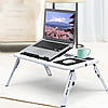 Склданий столик для ноутбука з охолодженням (28,5х31,6х3,6 см) E Table / Портативний столик-трансформер, фото 6