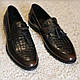 Туфлі-лофери чоловічі шкіряні коричневого кольору, фото 5