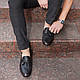 Туфлі-лофери чоловічі шкіряні коричневого кольору, фото 2