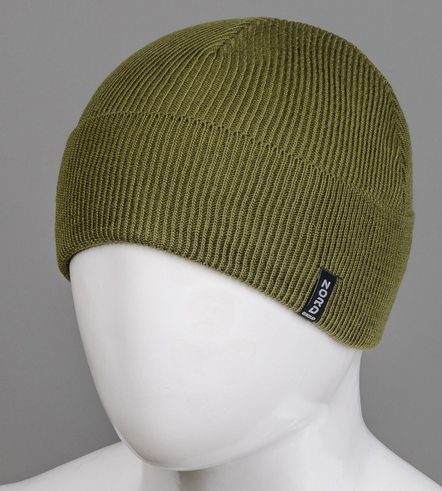 Шапка чоловіча з відворотом (S2007), Хакі, фото 1