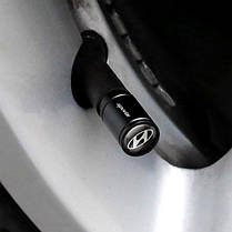 Ковпачки на ніпель для авто Hyundai Alitek Sports Black Хюндай, 4 шт, фото 2