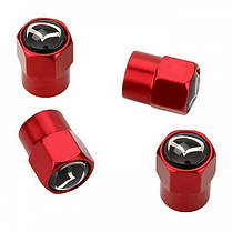Ковпачки на ніпель для авто Mazda Alitek Short Red (4 шт.), фото 5