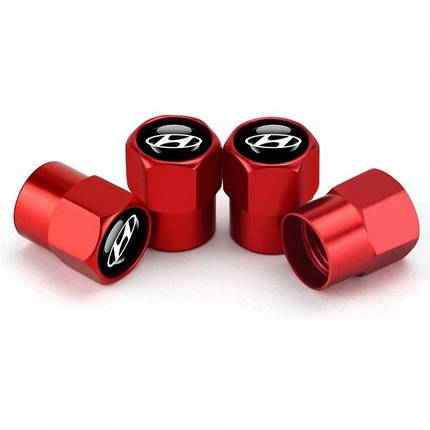 Ковпачки на ніпель для Хюндай Alitek Short Red Hyundai, 4 шт, фото 2