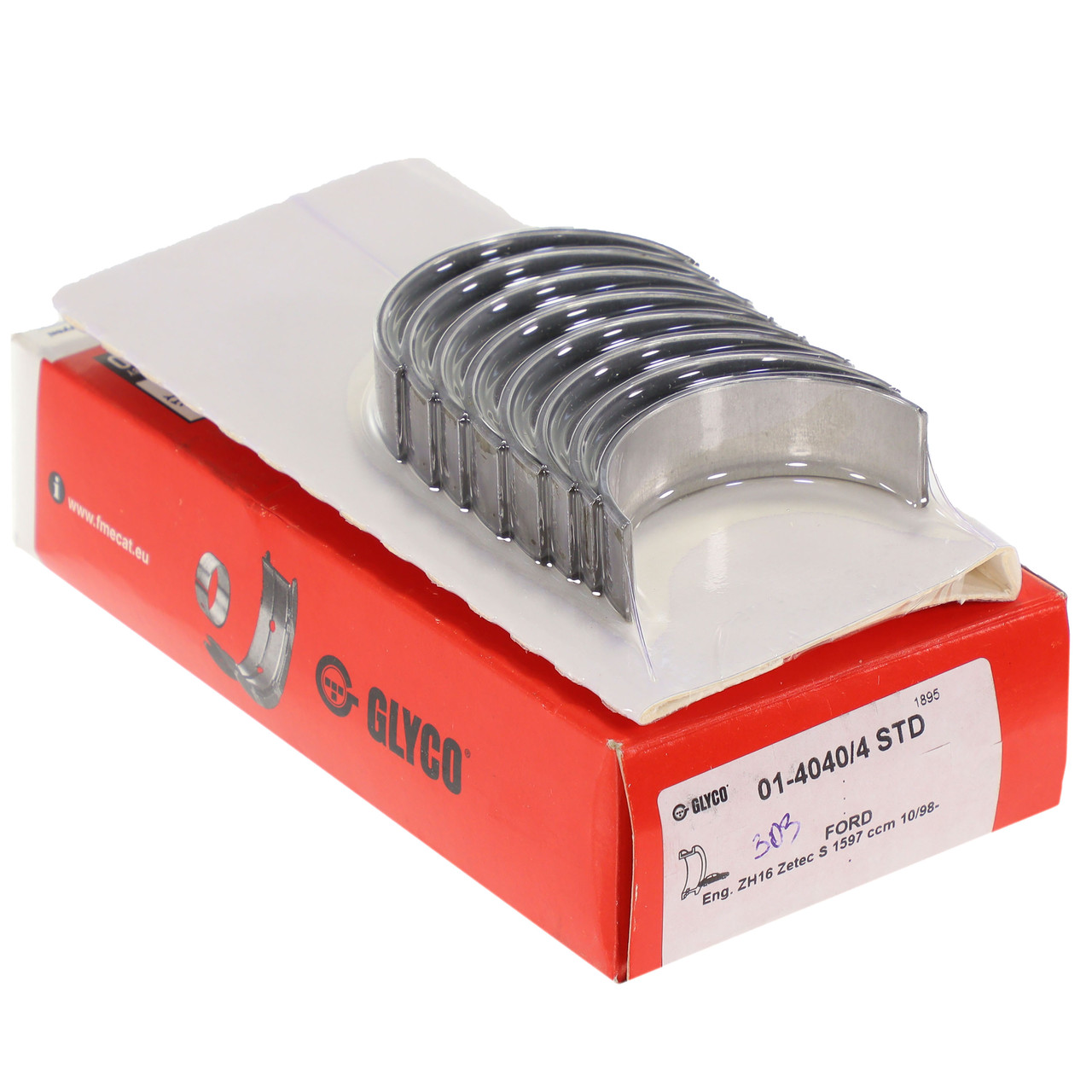 Вкладиші шатунні FORD FOCUS/FIESTA/FUSION/KUGA 1998- (1.6 STD) GLYCO, фото 1