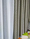 Стильні штори. Сірі штори. Штори з геометричним малюнком. Штори абстракція. Сучасні штори. Штори в зал, фото 4