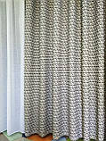 Стильні штори. Сірі штори. Штори з геометричним малюнком. Штори абстракція. Сучасні штори. Штори в зал, фото 6