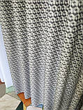 Стильні штори. Сірі штори. Штори з геометричним малюнком. Штори абстракція. Сучасні штори. Штори в зал, фото 5