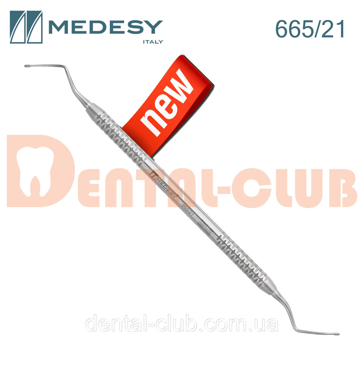 665/21 – ендодонтичний екскаватор, односторонній кутовий, тонке лезо овальної форми діаметром 1,0 Medesy 665/21, фото 1
