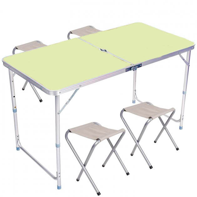 Стіл і стільці для пікніка Folding Table Зелений, фото 1