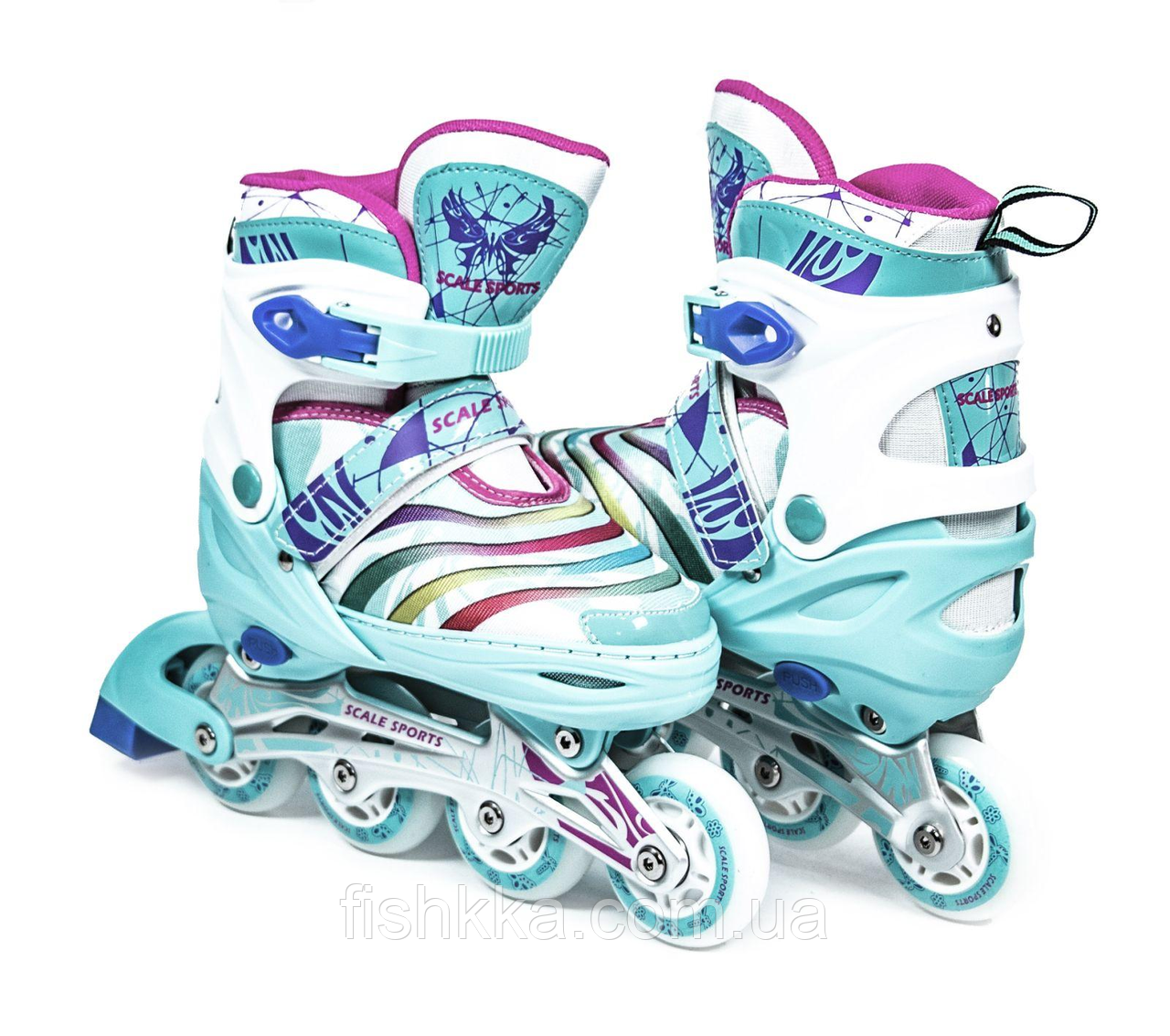 Ролики SCALE SPORTS Бірюзові 2LF 905, розмір 29-33, 34-37, 38-41