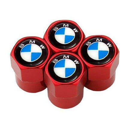 Захисні ковпачки на ніпель для BMW Alitek Short Red БМВ (4 шт), фото 2