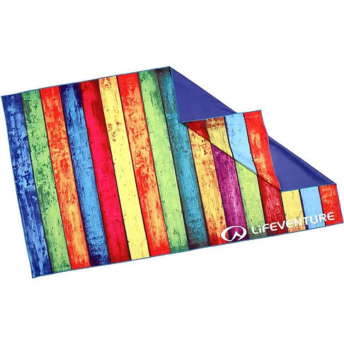 Рушник Lifeventure Soft Fibre Printed 150 x 90 см Striped Planks Giant, фото 5