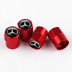 Ковпачки на ніпель для Мерседес Alitek Short Red Mercedes, 4 шт.