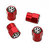 Ковпачки на ніпель для Volkswagen Alitek Short Red Фольксваген, 4 шт, фото 2