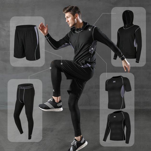 Чоловічий комплект Одягу X-Shadow 5 в 1 для бігу, фітнесу, тренувань і спорту XXL (5GI1XXL)