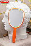Дзеркало косметичне овальне з ручкою апрікот TITANIA art.1530L, фото 4