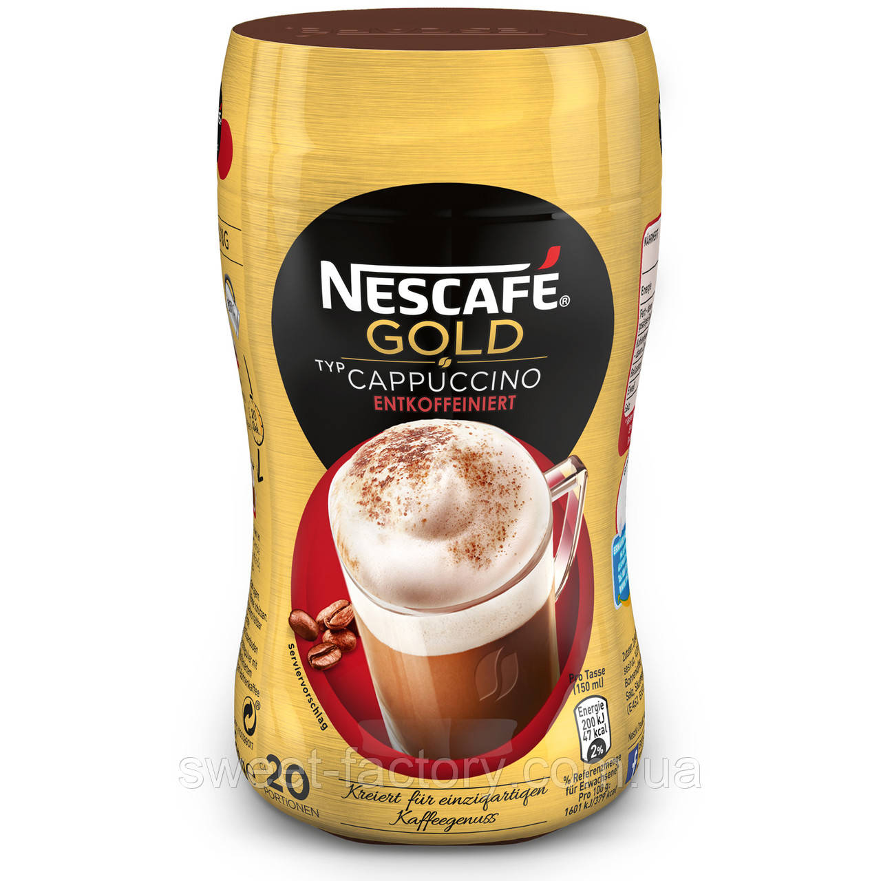 Капучино Nescafe Gold Entkoffeiniert Без кофеїну 250 g (ID#1458209661 ...