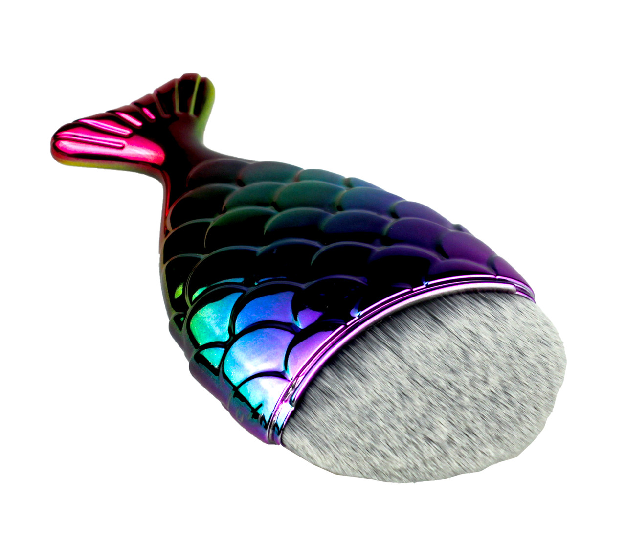 Пензель для пилу "риб'ячий хвіст" різнокольорова щітка манікюрна косметична кмітливість для перукаря косметолога, фото 1