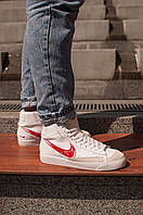 Мужские кроссовки Мужские кроссовки Nike Blazer Mid Кожаные Белые