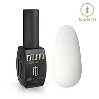 Гель лак для маникюра ногтей классический нюдовый оттенок Milano 8 мл Nude collection № B001 8мл