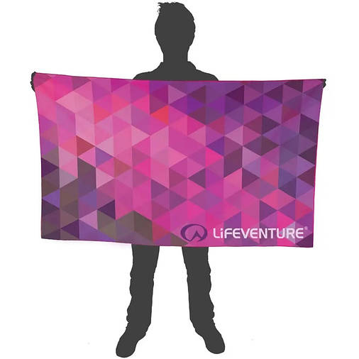 Рушник Lifeventure Soft Fibre Triangle 150 x 90 см Pink Giant, фото 2