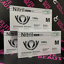 Рукавички нітрилові NITRIL SFM IDEAL чорні М 5.5 м, фото 2