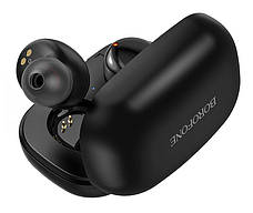 Навушники вакуумні безпровідні Borofone BE35 Bluetooth в кейсі Чорний, фото 5