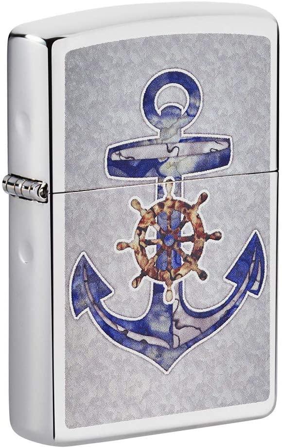 Запальничка Zippo Nautical Lighters High Polish Chrome Fusion Anchor