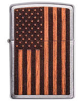 Запальничка Zippo Woodchuck USA American Flag Pocket Lighter, Multi, One Size