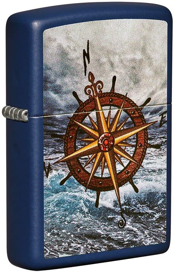 Запальничка Zippo Compass Design Navy Matte Оригінал