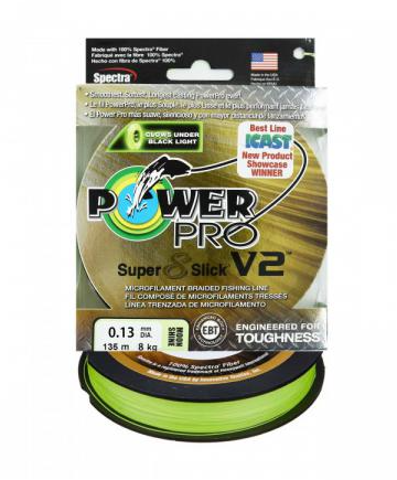 Шнур Power Pro Super 8 Slick V2 135m Moon Shine 0.32mm 53lb/24kg, фото 1