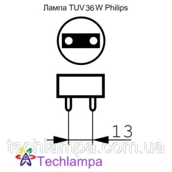 Лампа бактерицидна TUV 36W Philips