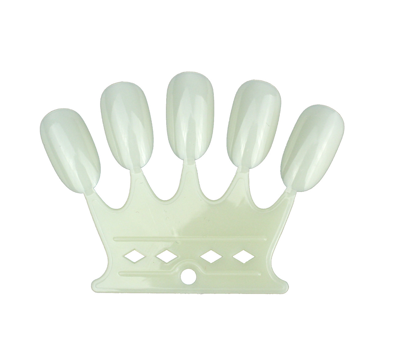 Типси на кільці для манікюру овальні матові молочні, Планшет віяло матовий мигдаль, фото 1