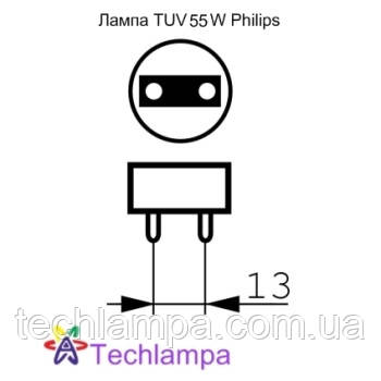 Лампа бактерицидна TUV 55W HO Philips