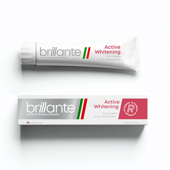 Зубна паста для курців і поціновувачів кави Brillante Active Whitening 75мл