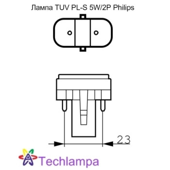 Лампа бактерицидна TUV PL-S 5W/2P Philips