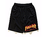 Шорти бриджі Thrasher Трешер чорні сірі Чоловічі трикотажні спортивні шорти Трашер, Капрі з принтом Трешер, фото 3